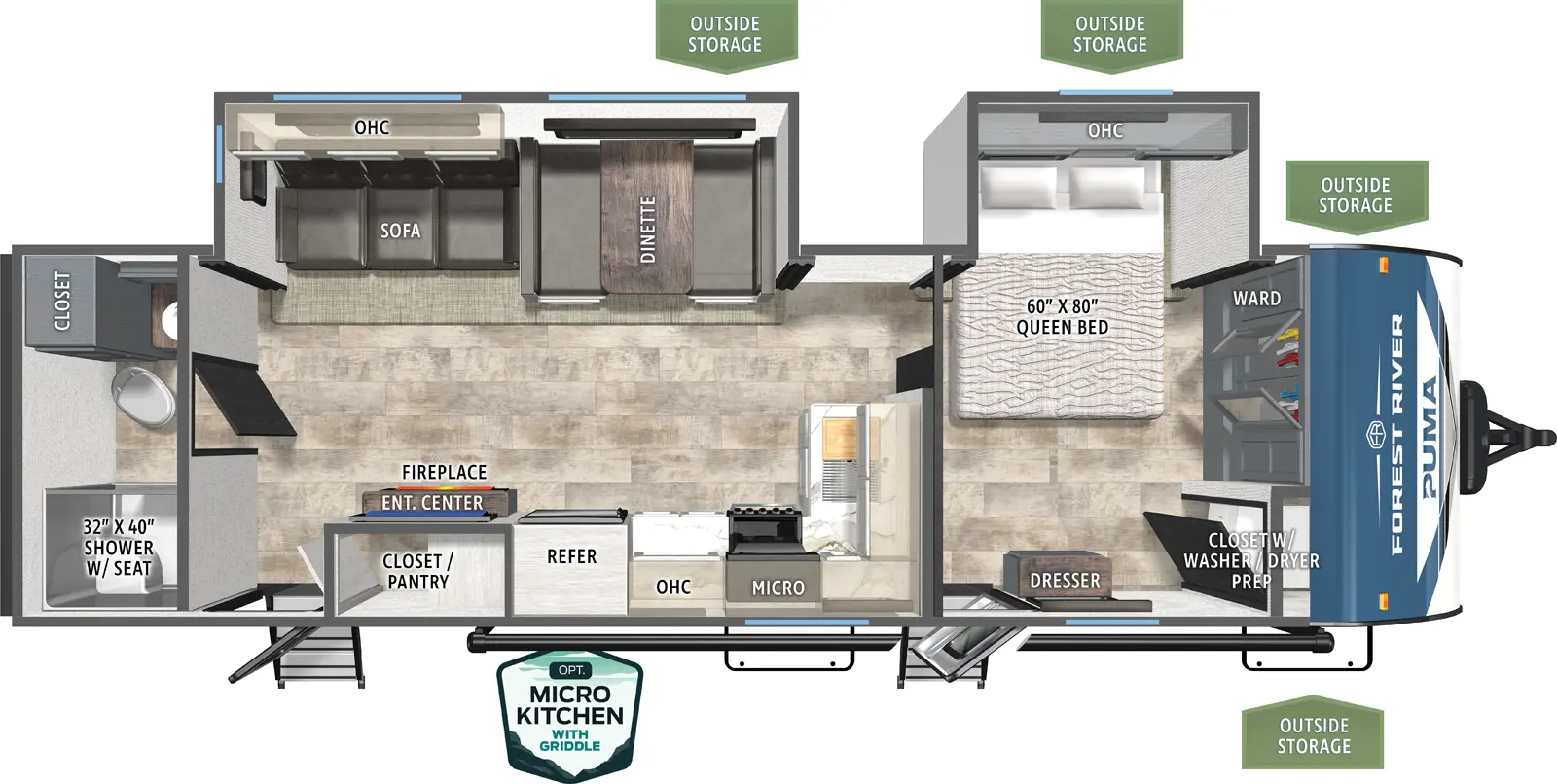 Puma 27RBDS Floorplan
